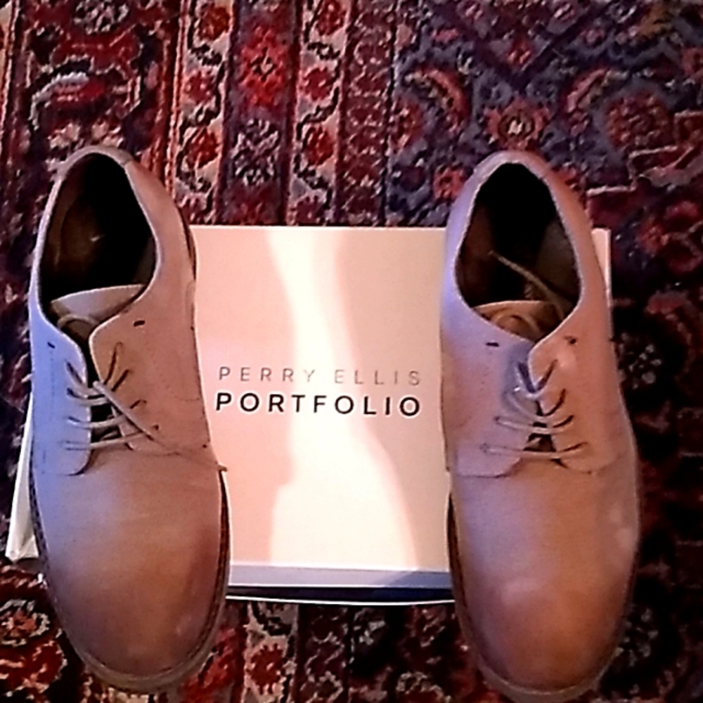 Perry Ellis Portfolio Dunker Grey Shoes Size 9 1/2 - Picture 2 of 6